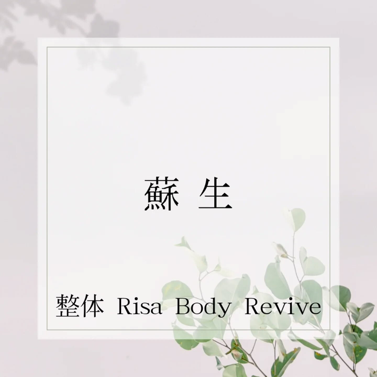 ・････━━━ 蘇 生 ━━━････・